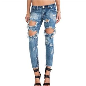 One Teaspoon Trashed Free‎ Birds Jeans Size 24